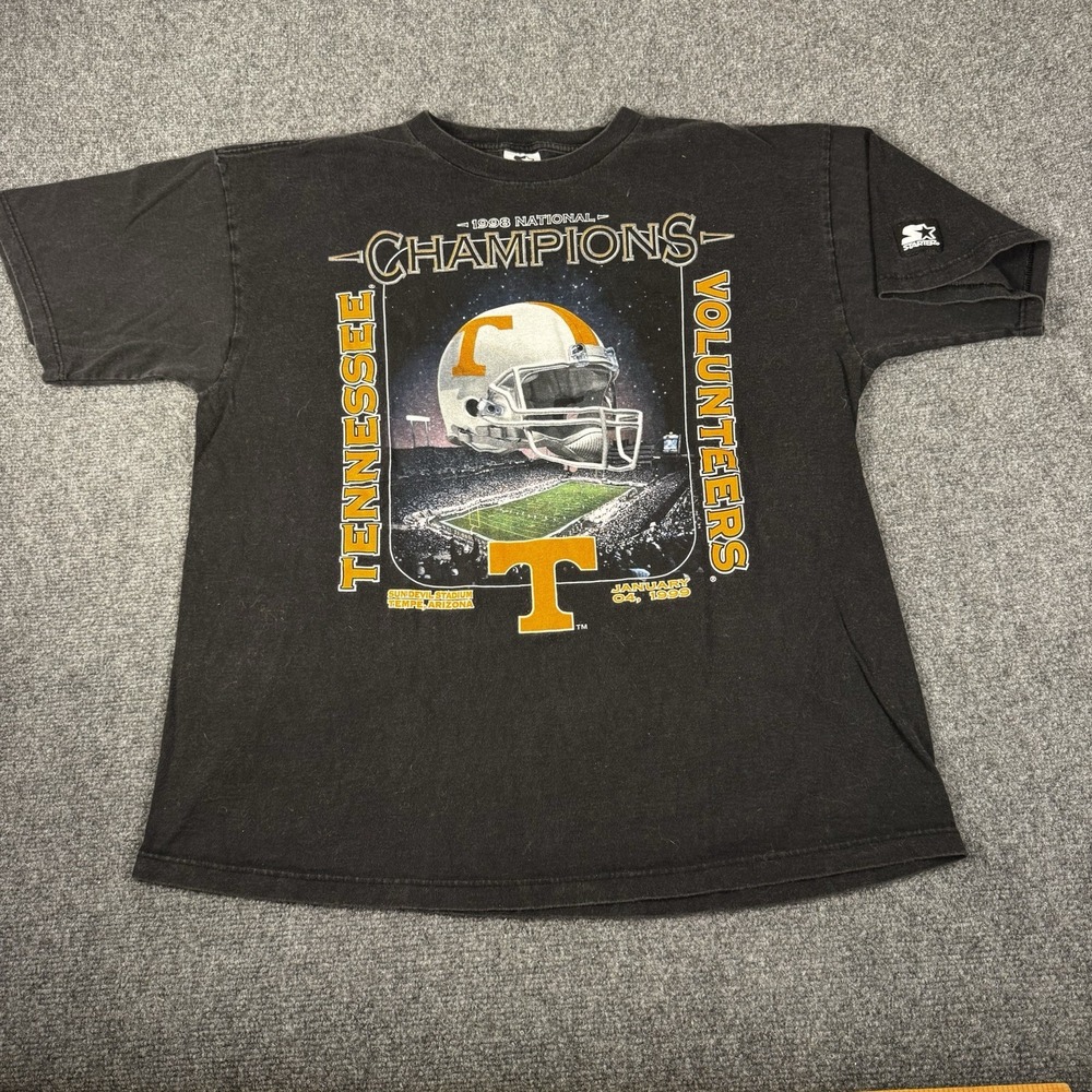 Vintage 90s Starter Tennessee Volunteers 1998 National Champions T Shirt L Vols